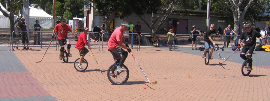Sydney Unicycle Hockey at Spring Cycle